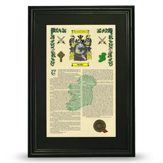 Broday Deluxe Armorial Framed - Black