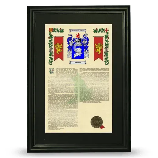 Brodee Deluxe Armorial Framed - Black