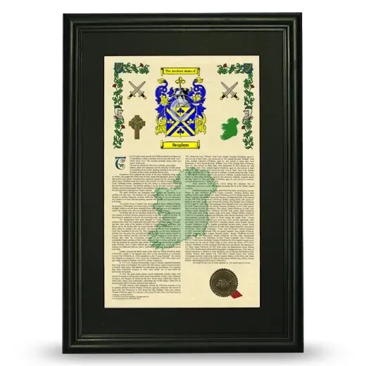 Broghyn Deluxe Armorial Framed - Black