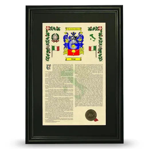 Brogi Deluxe Armorial Framed - Black