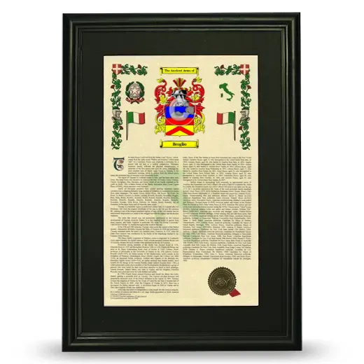 Broglio Deluxe Armorial Framed - Black