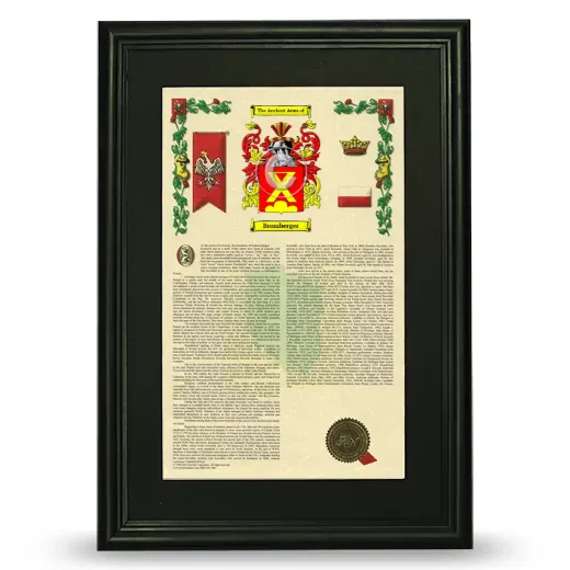 Bromberger Deluxe Armorial Framed - Black
