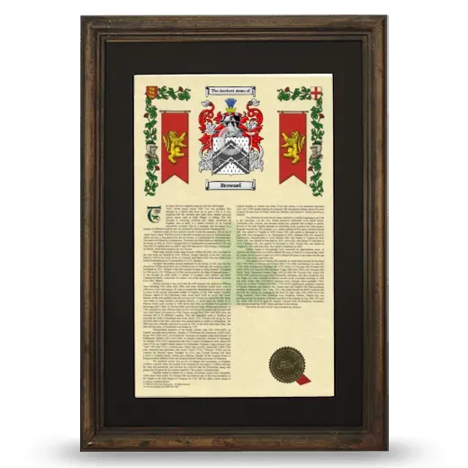 Brownel Deluxe Armorial Framed - Brown