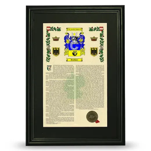 Bruckner Deluxe Armorial Framed - Black