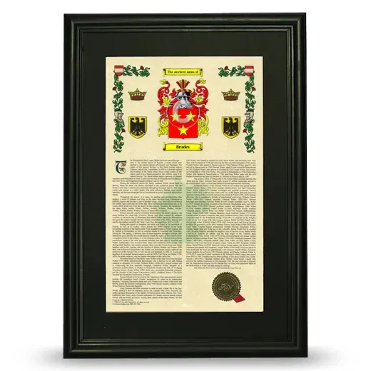 Brudes Deluxe Armorial Framed - Black