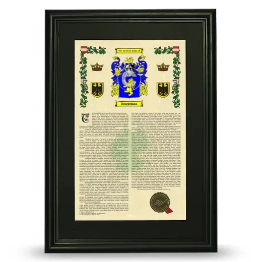 Bruggeman Deluxe Armorial Framed - Black