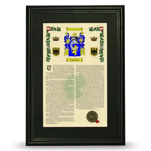Bruggemann Deluxe Armorial Framed - Black