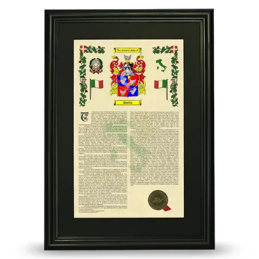 Brutto Deluxe Armorial Framed - Black