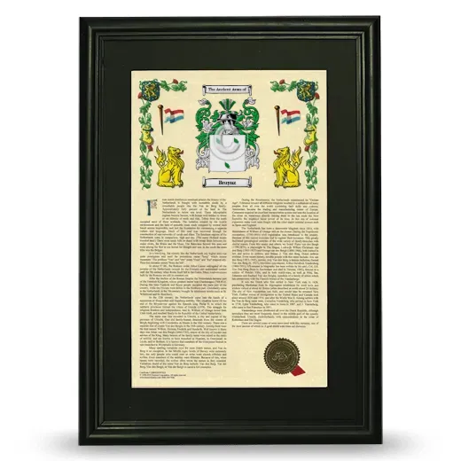 Bruynz Deluxe Armorial Framed - Black