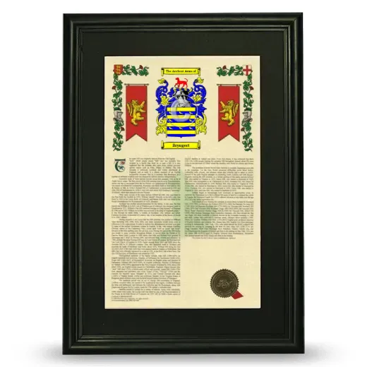 Bryngert Deluxe Armorial Framed - Black