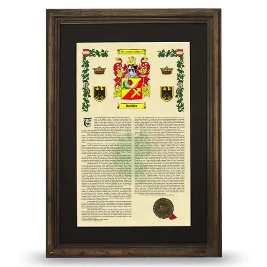 Buehler Deluxe Armorial Framed - Brown