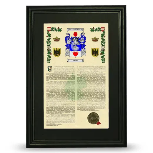 Buffa Deluxe Armorial Framed - Black