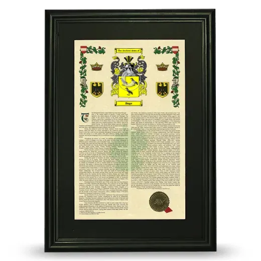 Buge Deluxe Armorial Framed - Black