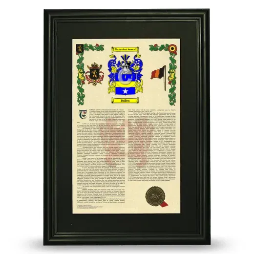 Bullen Deluxe Armorial Framed - Black