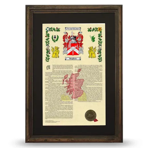 Burgham Deluxe Armorial Framed - Brown