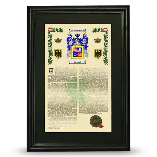 Burghoff Deluxe Armorial Framed - Black
