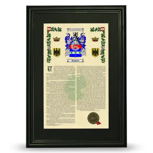 Burgman Deluxe Armorial Framed - Black
