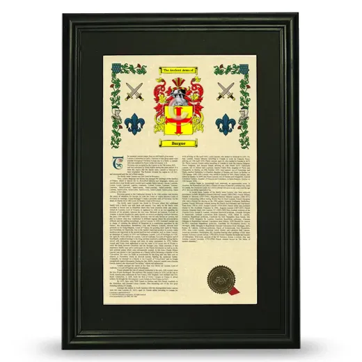 Burgue Deluxe Armorial Framed - Black