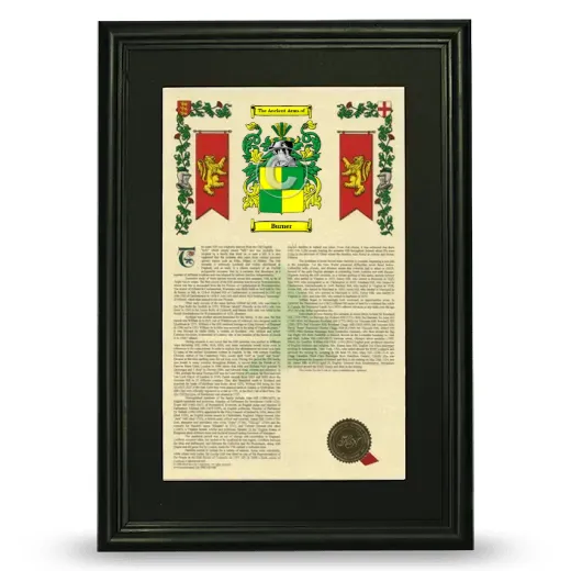 Burner Deluxe Armorial Framed - Black