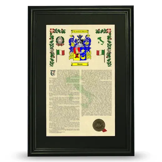 Busca Deluxe Armorial Framed - Black