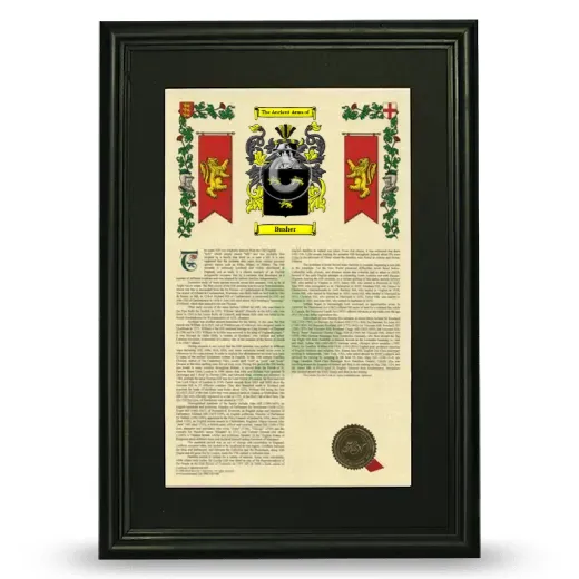 Busher Deluxe Armorial Framed - Black