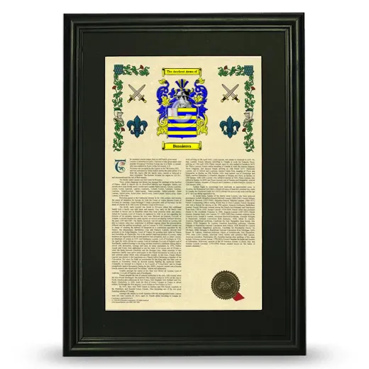 Bussieres Deluxe Armorial Framed - Black