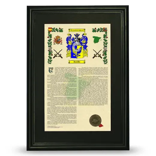 Bustillo Deluxe Armorial Framed - Black
