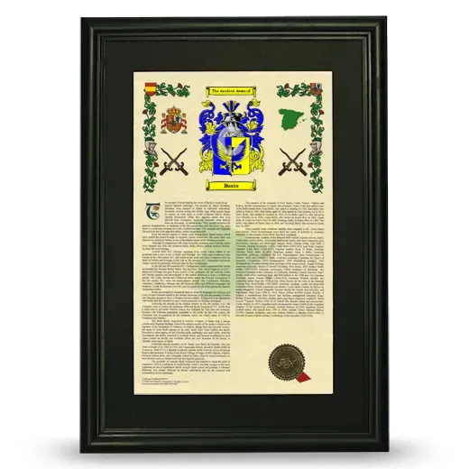 Busto Deluxe Armorial Framed - Black