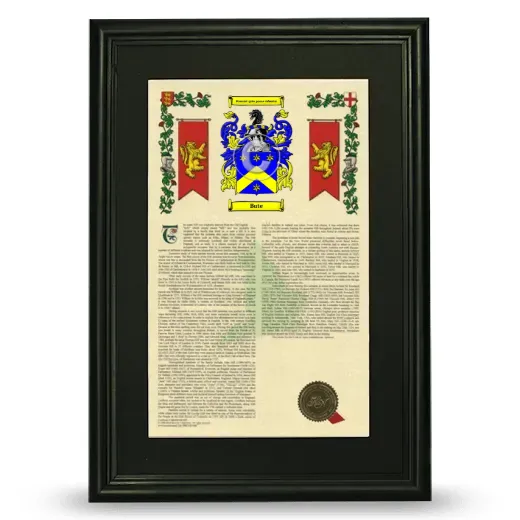 Bute Deluxe Armorial Framed - Black