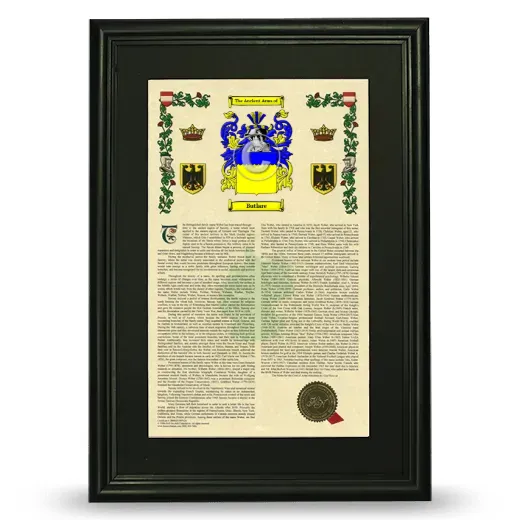 Butlare Deluxe Armorial Framed - Black