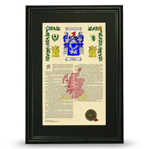 Cabery Deluxe Armorial Framed - Black