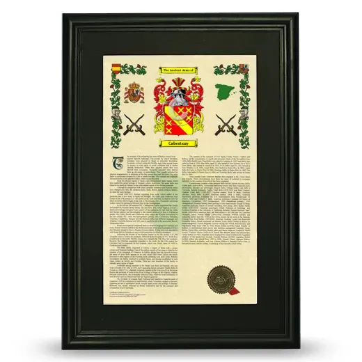 Cabestany Deluxe Armorial Framed - Black