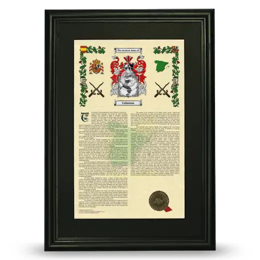 Cabreras Deluxe Armorial Framed - Black