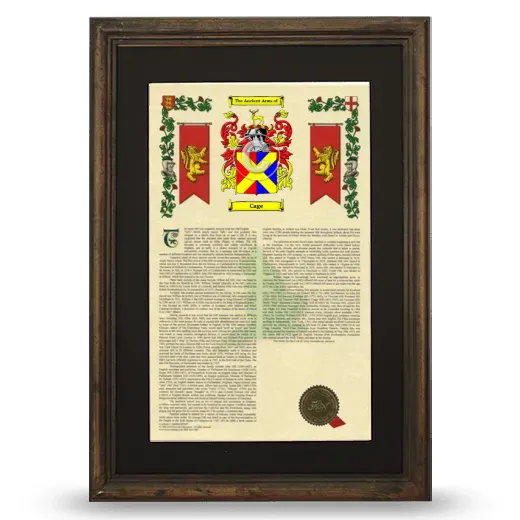 Cage Deluxe Armorial Framed - Brown