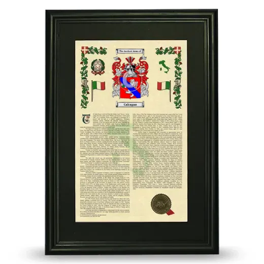 Calcagno Deluxe Armorial Framed - Black