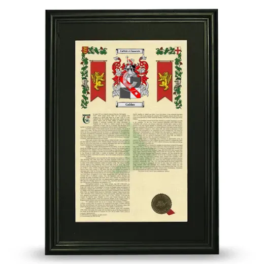 Caldas Deluxe Armorial Framed - Black