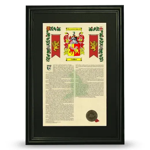 Caldere Deluxe Armorial Framed - Black
