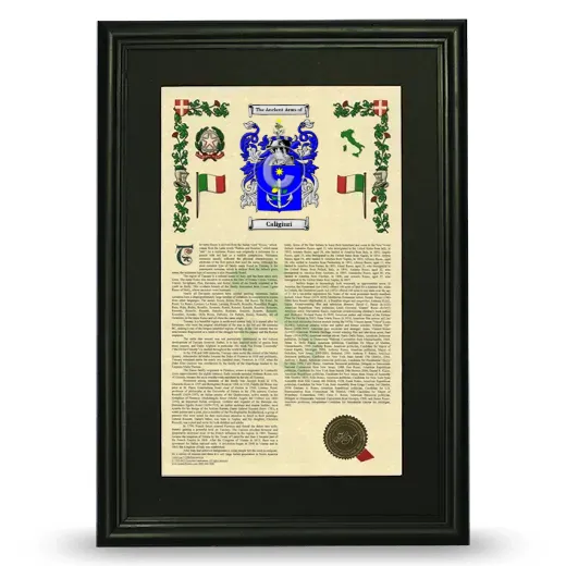 Caligiuri Deluxe Armorial Framed - Black