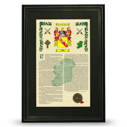 Callan Deluxe Armorial Framed - Black