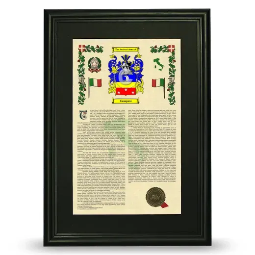 Campesi Deluxe Armorial Framed - Black
