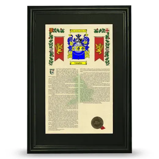 Camplyn Deluxe Armorial Framed - Black