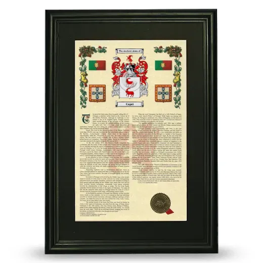 Capri Deluxe Armorial Framed - Black