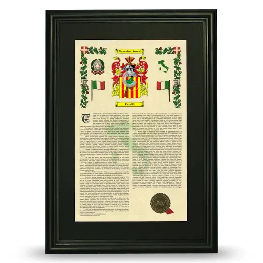 Carelli Deluxe Armorial Framed - Black