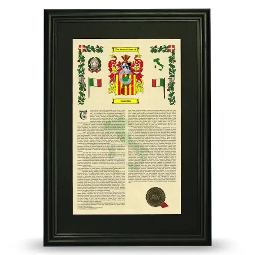 Caretta Deluxe Armorial Framed - Black