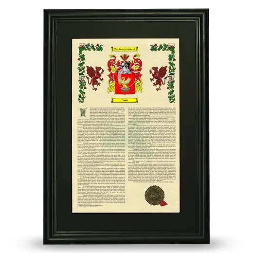 Carn Deluxe Armorial Framed - Black