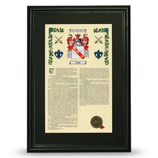 Carne Deluxe Armorial Framed - Black
