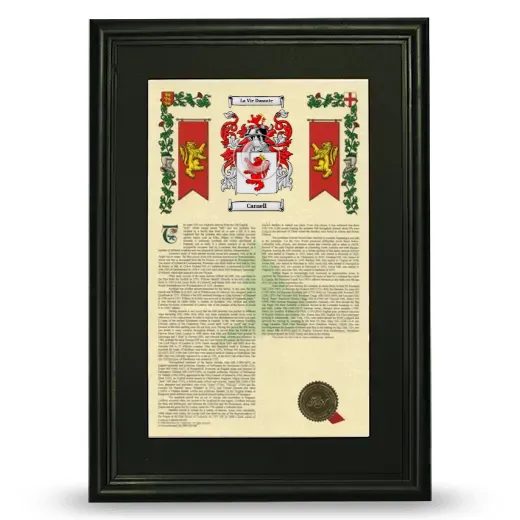 Carnell Deluxe Armorial Framed - Black