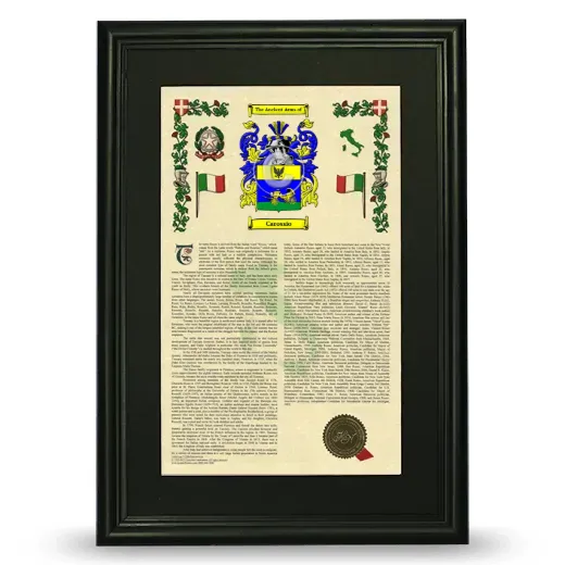 Carossio Deluxe Armorial Framed - Black