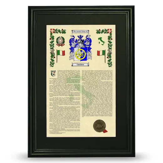 Carriero Deluxe Armorial Framed - Black