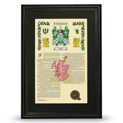 Carss Deluxe Armorial Framed - Black